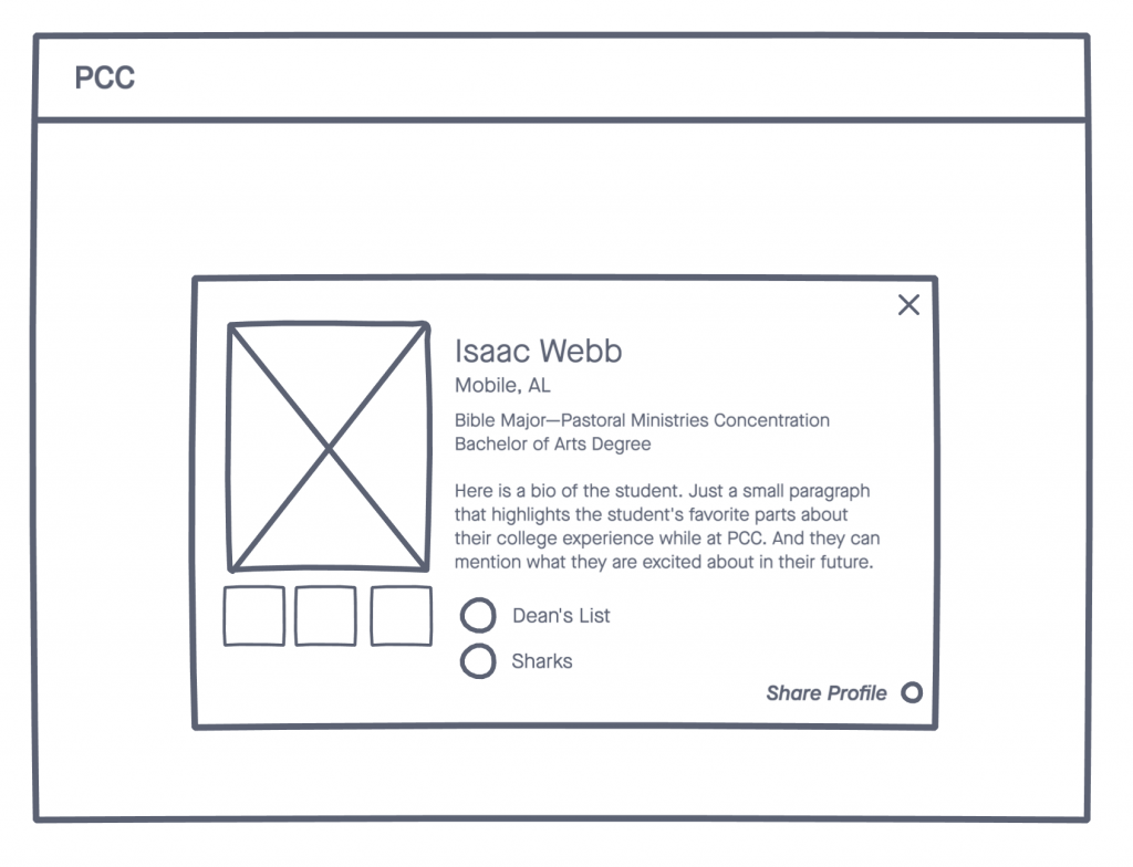 profile card wireframe